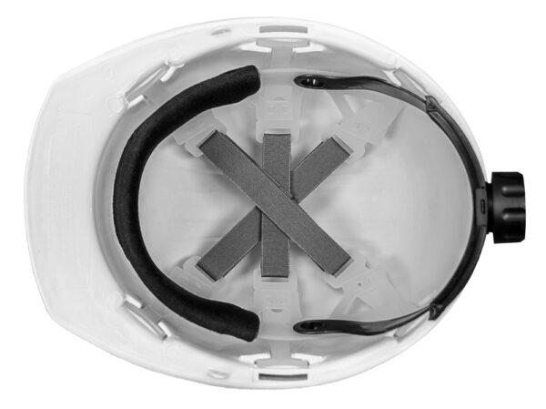 Casco matraca clase E blanco Jyrsa - Image 2
