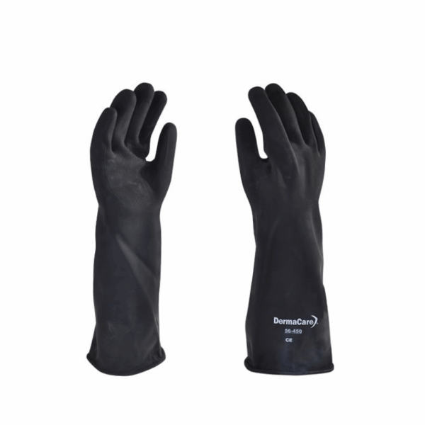 Guante Negro Látex 18" Contra Ácidos 56-450 Dermacare